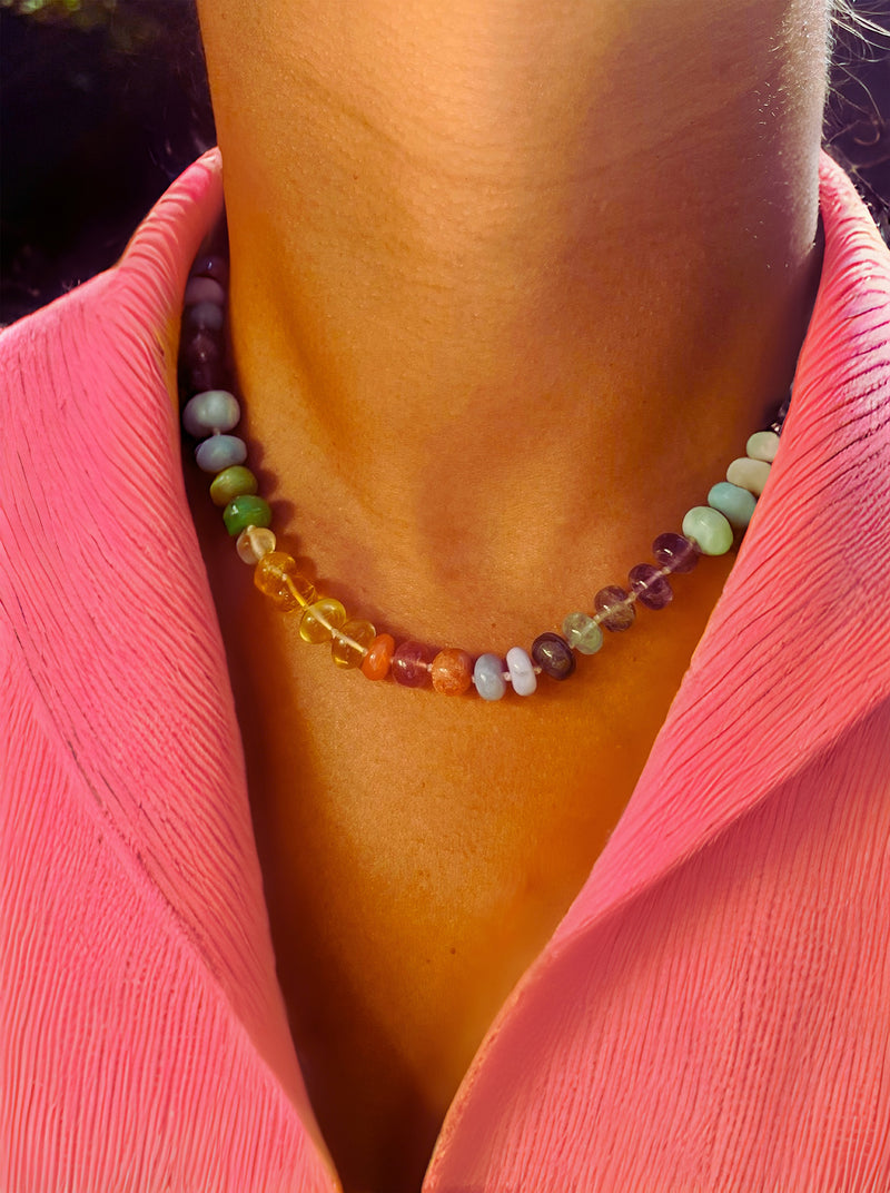 Rainbow 'Love' Necklace - As seen in Vogue