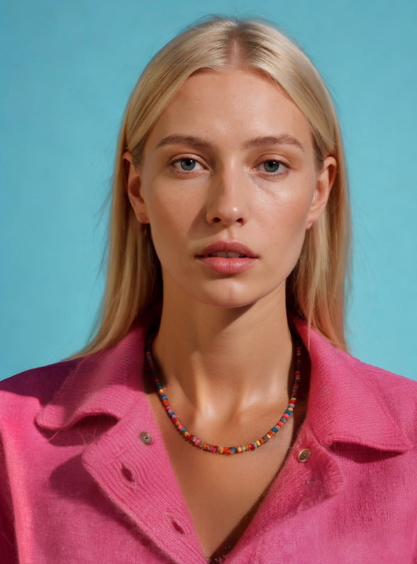 Mixed Bubblegum Fire Opal Necklace