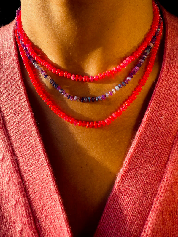 Purple Neon Fire Opal