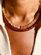 Shimmering Garnet Courage Necklace