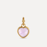 Amethyst Heart Clip on Pendant