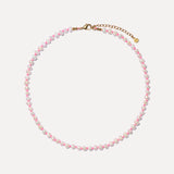Fine Freshwater Pearl Necklace with a Neon Pink Thread