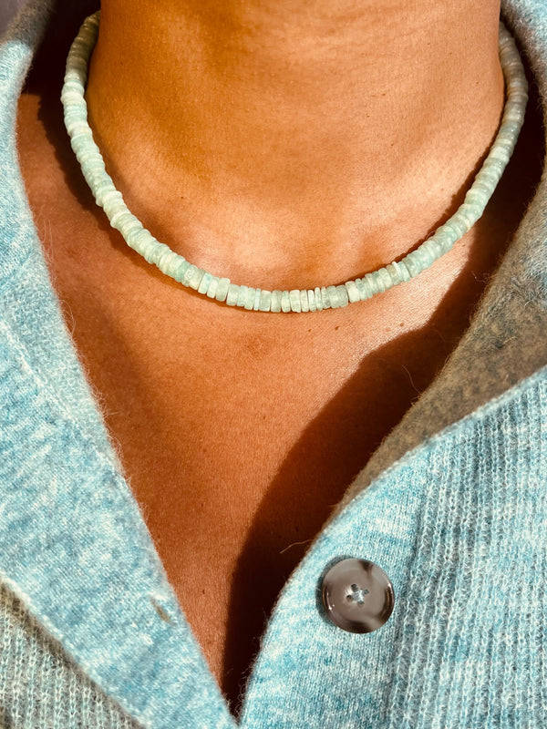 Amazonite Heishi Necklace