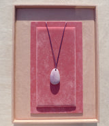 Phosphosiderite Silk Cord Pendant Necklace