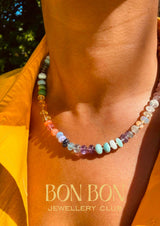Rainbow 'Love' Necklace - As seen in Vogue