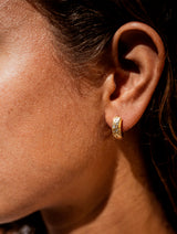 The Cosmos Brushed Gold Earrings