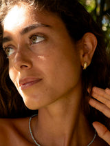 The Cosmos Brushed Gold Earrings