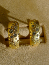 The Cosmos Brushed Gold Earrings