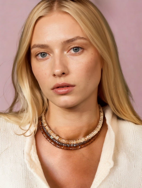Labradorite ‘Positivity’ Heishi Necklace