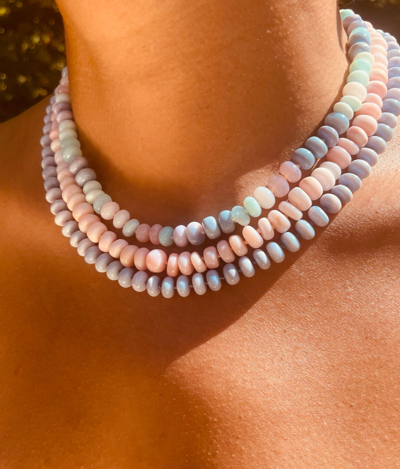 Marshmallow Pink Opal Necklace