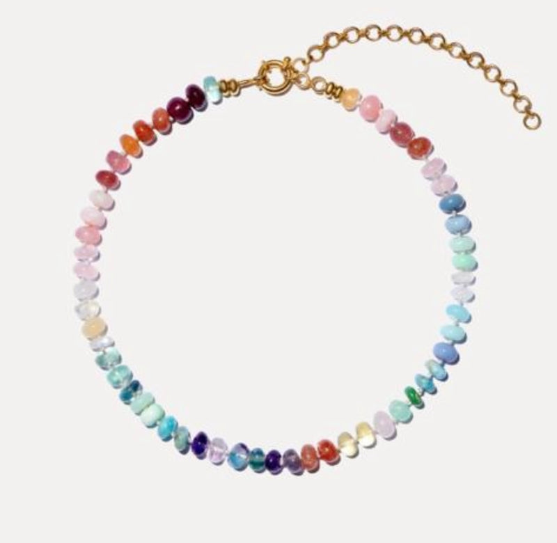 Delicate Gold Gemstone Branch Necklace in Spring Rainbow Colors – J'Adorn  Designs