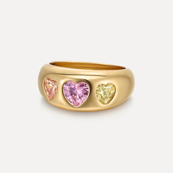 Triple Heart Ring