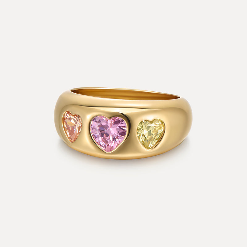 Triple Heart Ring