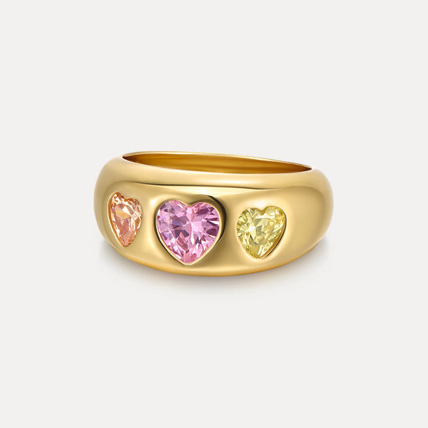Triple Heart Ring