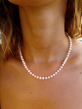 Fine Freshwater Pearl Necklace with ombré Neon thread