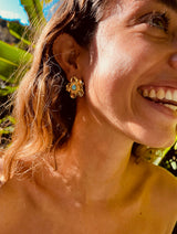 9ct Gold Vermeil Flower Bloom Earrings