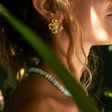 9ct Gold Vermeil Flower Bloom Earrings