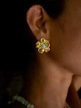 9ct Gold Vermeil Flower Bloom Earrings