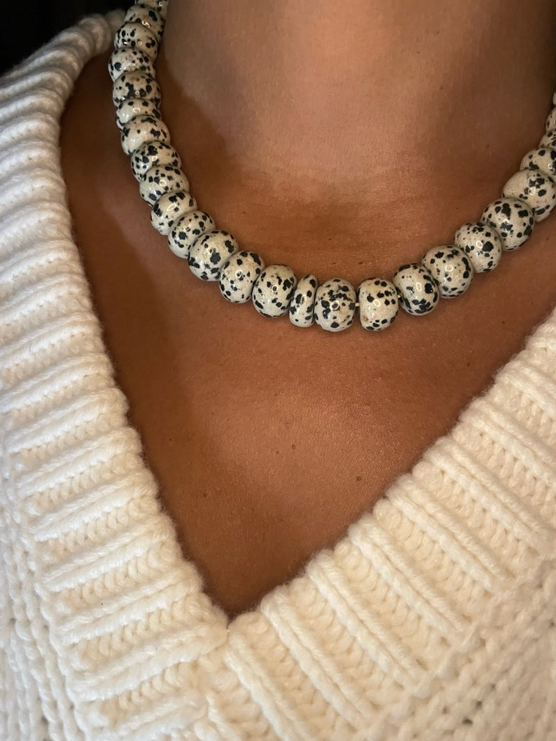The Dalmation Jasper 'Joy' Necklace