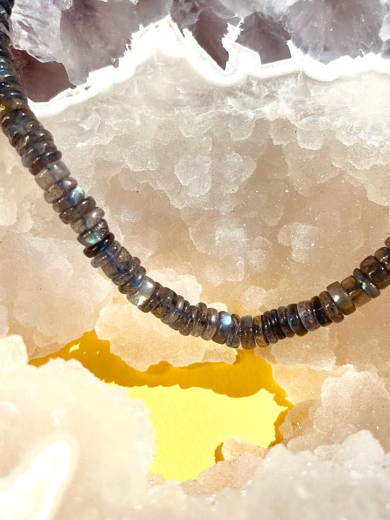 Labradorite ‘Positivity’ Heishi Necklace