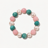 Amazonite, Rose Quartz and Pearl Bracelet