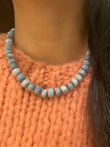 Chunky Denim Opal Necklace