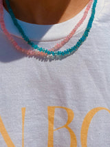 Turquoise Blue Fire Opal Necklace