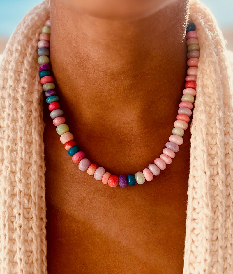 Smooth Chunky Opal Tutti Frutti Necklace (Limited edition)