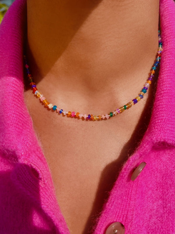 Kaleidoscope Fire Opal Necklace