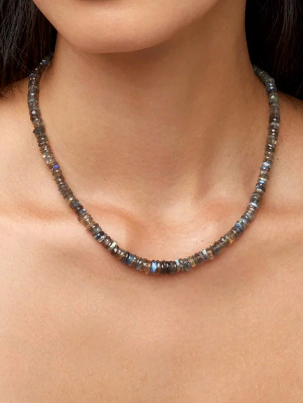 Labradorite ‘Positivity’ Heishi Necklace
