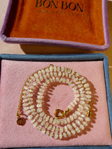 Rainbow Moonstone 'New Beginnings Necklace' with Gold Thread