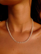 Rainbow Moonstone 'New Beginnings Necklace' with Gold Thread