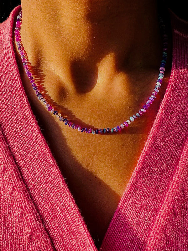 Purple Neon Fire Opal