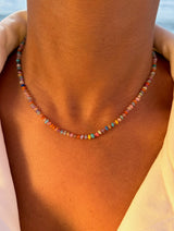 Pastel Sherbert Fire Opal Necklace