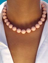 Peach Shell Pearl Necklace