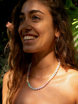 Gold and Japanese Inspired Pearl Hoop Earrings