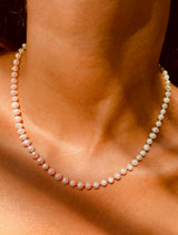 Fine Freshwater Pearl Necklace with ombré Neon thread