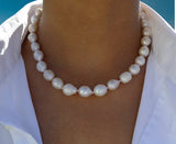 Goddess Freshwater Pearl Necklace with a Baby Pink Thread