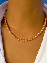 Golden Sunset Pearl Necklace