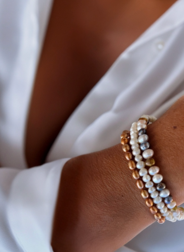 Golden Sunset Pearl Bracelet
