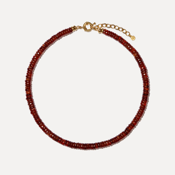 Shimmering Garnet Courage Necklace