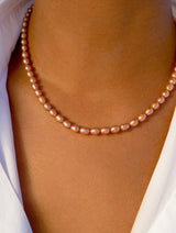 Golden Sunset Pearl Necklace