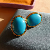9ct Gold Vermeil Turquoise Earrings