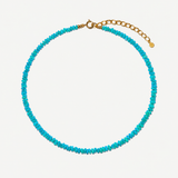 Turquoise Blue Fire Opal Necklace