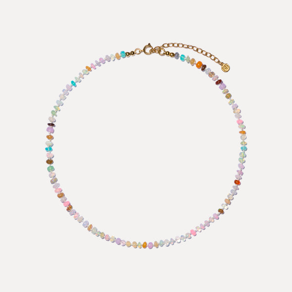 Pastel Sherbert Fire Opal Necklace