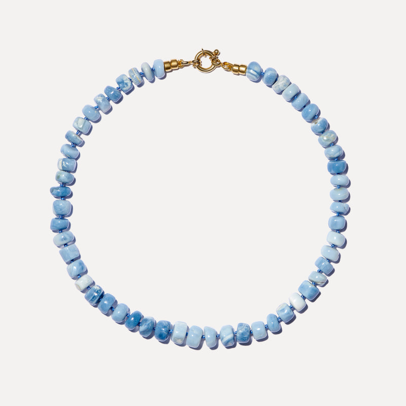 Chunky Denim Opal Necklace